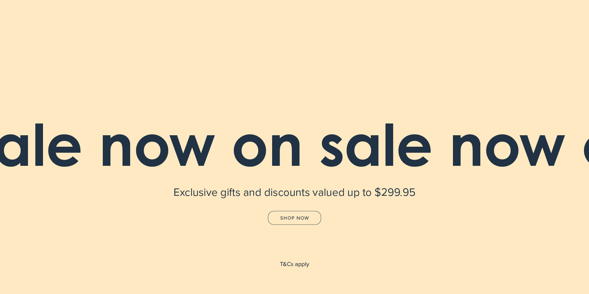sale now on