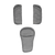 duo range harness cover set | Black