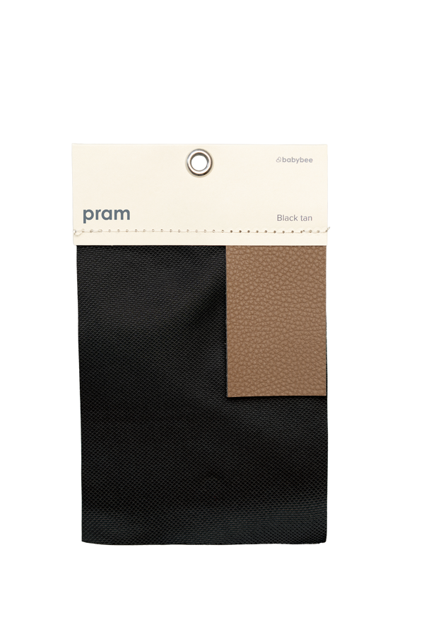 Pram Fabric Swatch - Black Tan