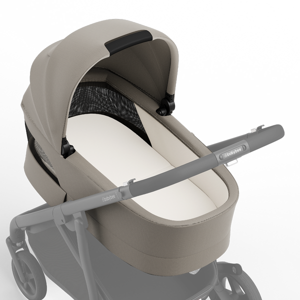 Alto Bassinet | Taupe - on pram