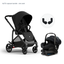 Alto Premium Single Pram - Black Noir - Capsule Bundle One Seat