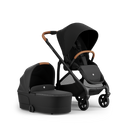 Alto Premium Single Pram - Black Tan - Bassinet + Seat Set