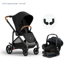Alto Premium Single Pram - Black Tan - Capsule Bundle One Seat