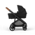 Alto Premium Single Pram - Black Tan - Bassinet Side