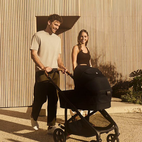 Alto Premium Single Pram - Black Tan - Walking