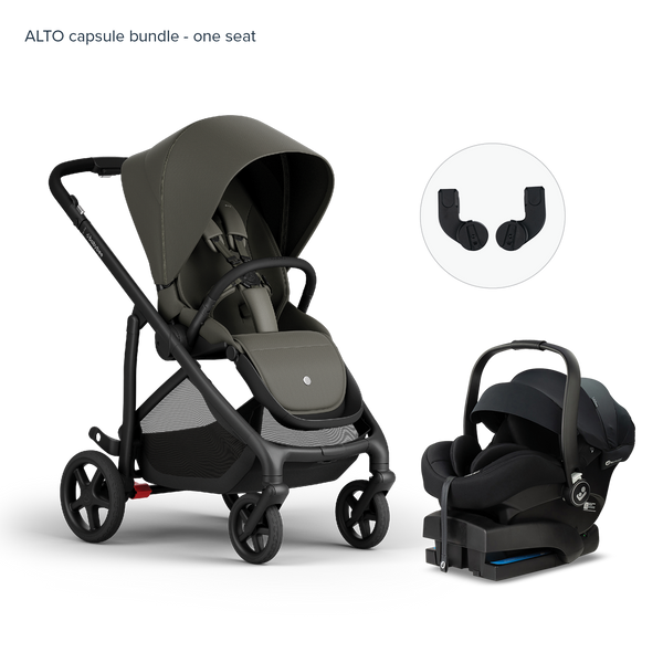 Alto Premium Single Pram - Olive - Capsule Bundle One Seat