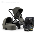 Alto Premium Single Pram - Olive - Pria Car Seat Bundle Bassinet + Seat