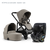 Alto Premium Single Pram - Taupe - Pria Car Seat Bundle Bassinet + Seat