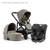 Alto Premium Single Pram - Taupe - Raia 360 Car Seat Bundle Bassinet + Seat