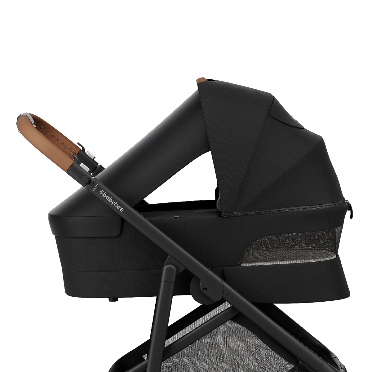 Babybee ALTO - Premium Single Pram - Black Tan