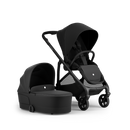 Alto Premium Single Pram - Black Noir - Bassinet + Seat Set