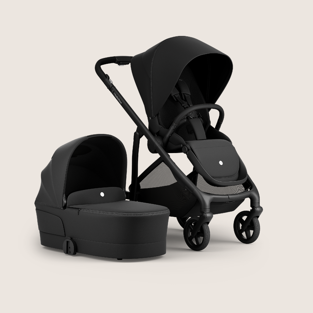 Alto Premium Single Pram - Black Noir