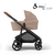 Juno Premium Single to Double Pram - Mocha - Bassinet Side