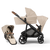 Juno Premium Single to Double Pram - Sandstone - Bassinet + Two Seat Set