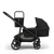 Juno Premium Single to Double Pram - Black Noir - Bassinet + Juno Shopper Basket