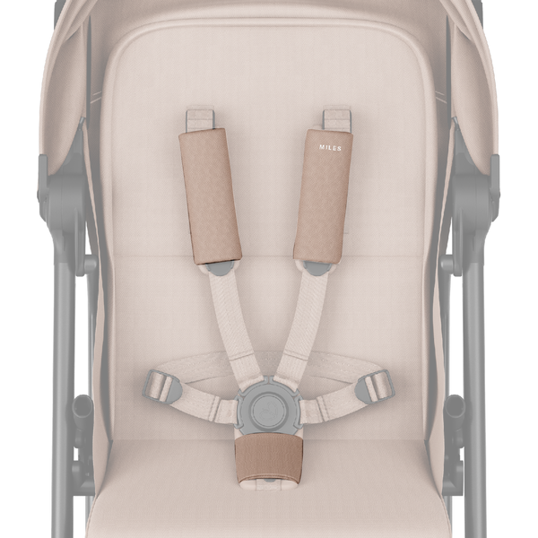 MILES2 Harness Cover Set | Mocha - on pram
