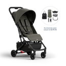 Miles2 Ultra Compact Travel Stroller - Olive - Stroller with Accessories Pack