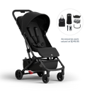 Miles2 Ultra Compact Travel Stroller - Black Noir - Stroller with Accessories Pack