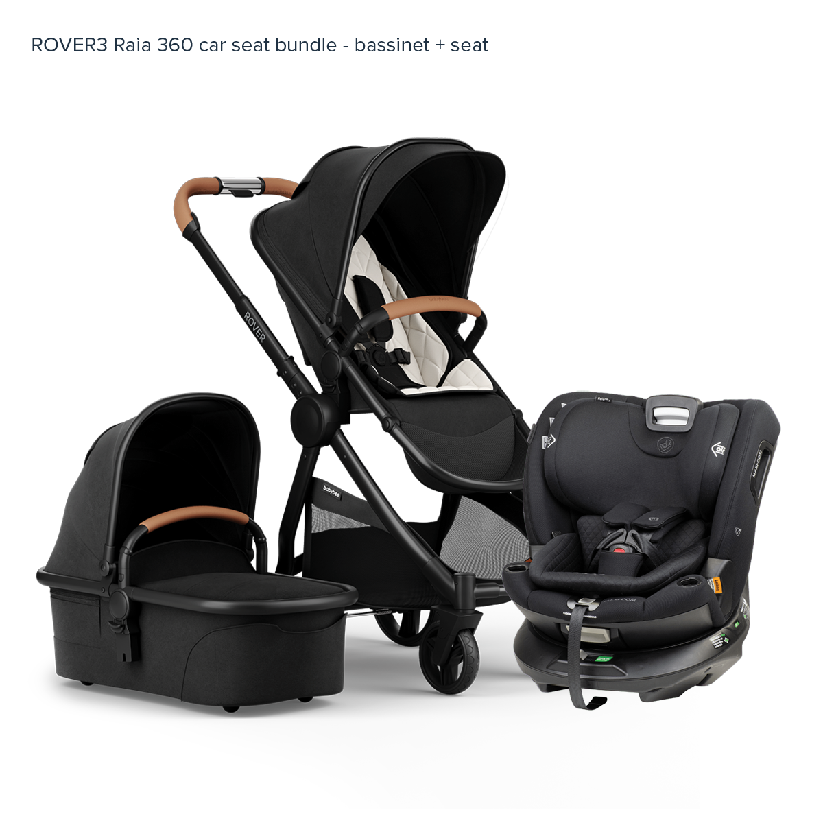 Babybee ROVER3 - Single Pram - Black